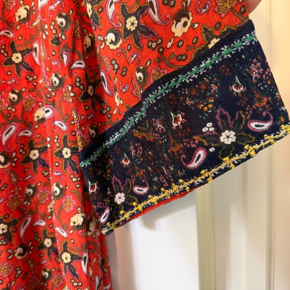 Anthropologie Akemi + Kin Rosalind Embroidered Dress Boho Festival Size Medium - Picture 4 of 13